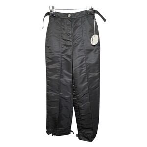 STAUD Carlton Pant Black Nylon XS Side Buckle Detail belt Waist